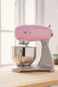 pink retro flour mixing machine