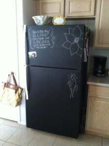 black fridge
