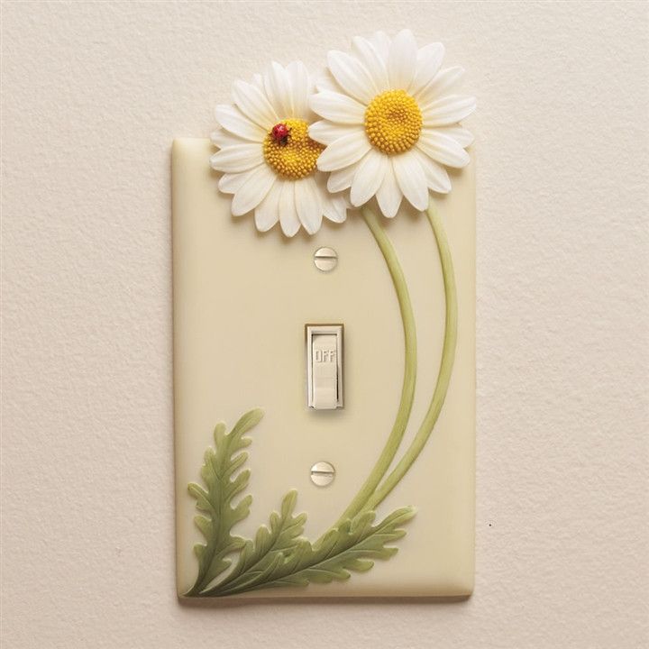 switch plates with flowers