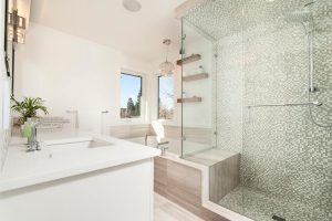 modern bathroom with glass