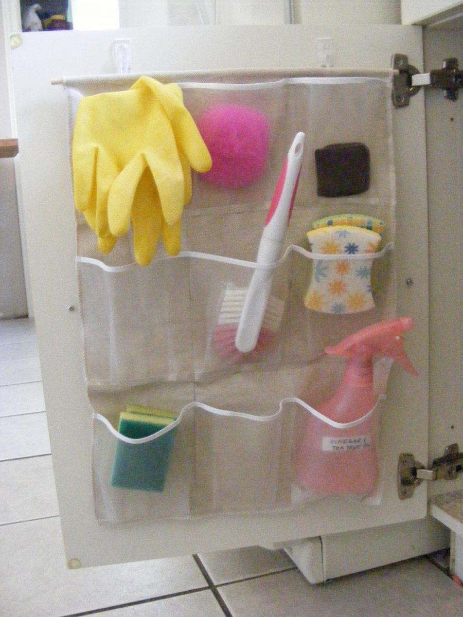 organized cleaning items