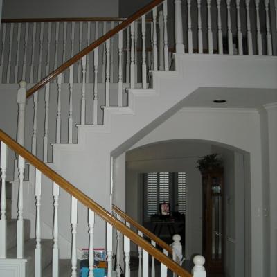 before spring staircase remodel