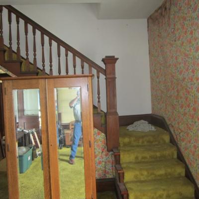 before staircase